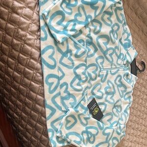 Green and White Heart Patterned Jacket